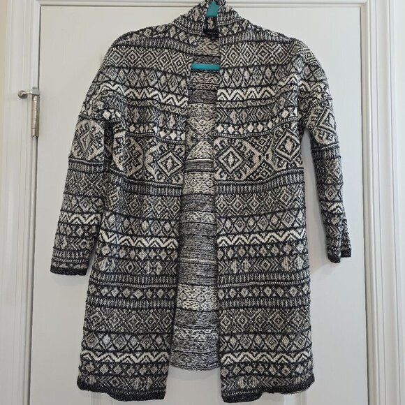 Lucky Brand Sweaters - Lucky Brand Open Front Cardigan - Aztec Southwest Boho